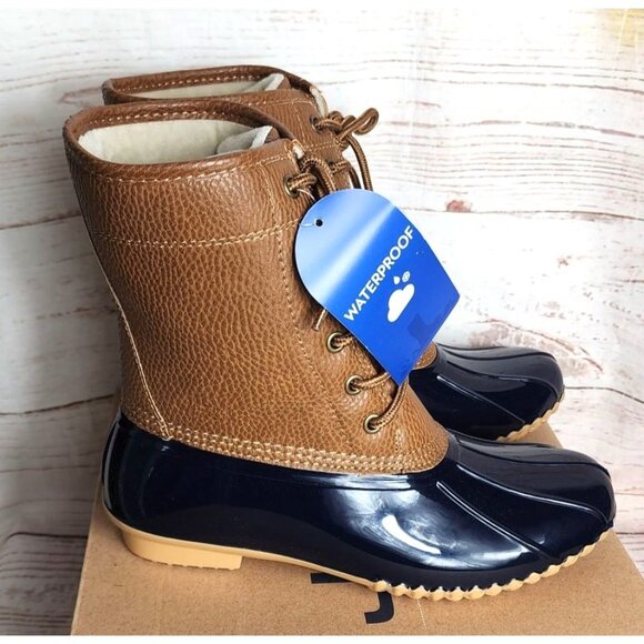 Fall 2022 Navy/Tan Maplewood Waterproof JBU By Jambu Women’s Boots 7M EUR 37 - Picture 3 of 14